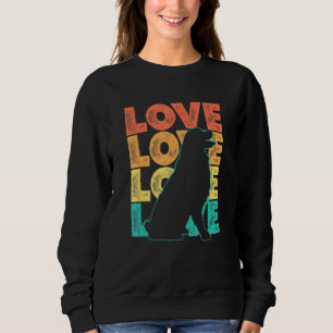 Retro I Liebe Mein Berner Hundeschema Sweatshirt