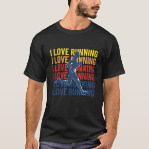 Retro I Liebe Running Women Men Marathon Joggen Ru T-Shirt