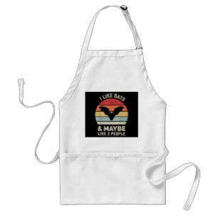 Retro I like Bats Shirt Animal Bat Lover Geschenk Schürze
