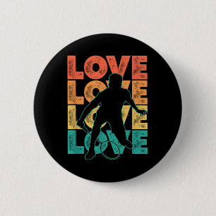 Retro I Love Badminton Thema Grafikdesign  Button