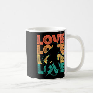 Retro I Love Badminton Thema Grafikdesign Kaffeetasse