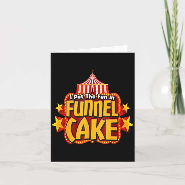 Retro I Put The Fun In Funnel Cake _ Circus Staff  Karte (Vorderseite)