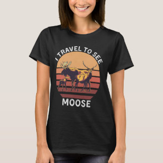 Retro I reise to see Elch Vintage Elchtiere T-Shirt
