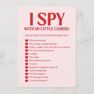 Retro I Spy Valentinstag Hochzeitsfoto Spiel Begleitkarte