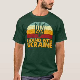 Retro I Stand mit der Ukraine T-Shirt