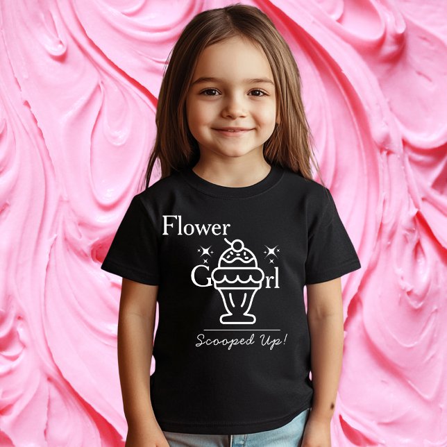 Retro Ice Cream Flower Girl Matching T-Shirt (Retro Ice Cream Flower Girl Scooped up Matching T-Shirt)