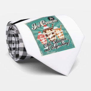 Retro Ice Cream Necktie Krawatte