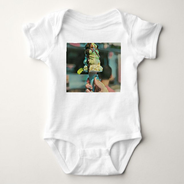 Retro ice cream popsicle baby strampler (Vorderseite)
