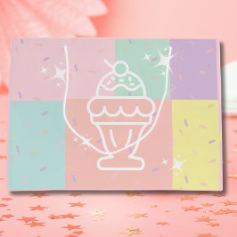 Retro Ice Cream Sundae Geschenktasche Große Geschenktüte