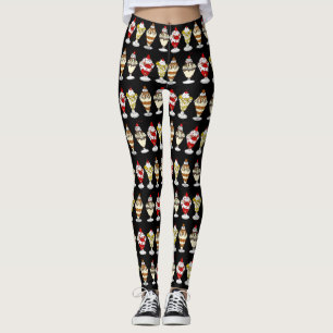 Retro Ice Cream Sundaes Leggings