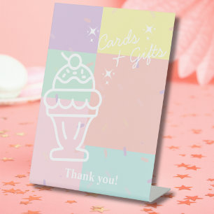 Retro Ice Creme Cards & Geschenke Sockelschild