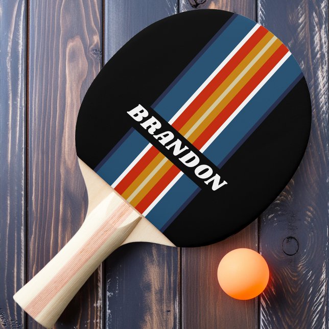 Retro Ice Rainbow Kundgebung Streifen mit Namen Tischtennis Schläger (Von Creator hochgeladen)