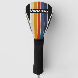 Retro Ice Rainbow Pin Striped with Name Golf Headcover