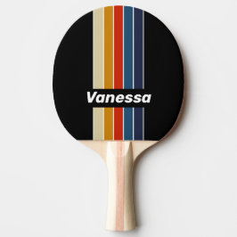 Retro Ice Rainbow Pin Striped with Name Tischtennis Schläger