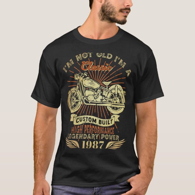 Retro Ich bin nicht alt ich bin klassische Motorra T-Shirt (Vorderseite)