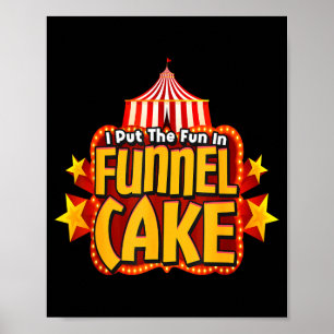 Retro Ich bringe den Spaß in Frittierteig _ Zirkus Poster