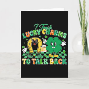 Retro Ich bringe Lucky Charms das Sprechen bei Ck  Karte
