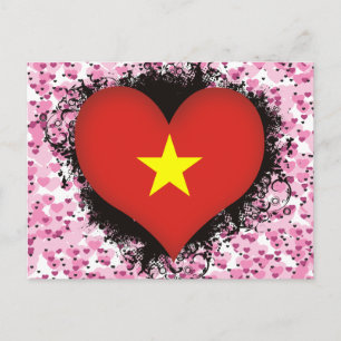 Retro Ich liebe Vietnam Postkarte