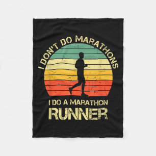Retro Ich mache keine Marathons ich bin ein Marath Fleecedecke
