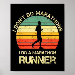 Retro Ich mache keine Marathons Ich bin ein Marath Poster