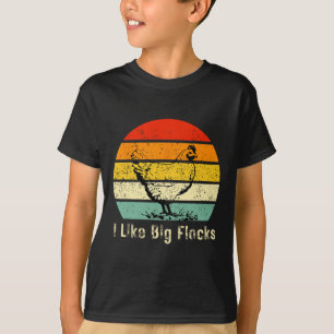 Retro Ich mag große Herden Heimstätte Hühnerliebha T-Shirt