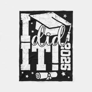 Retro ich tat es Abschluss 2025 Graduate Cl von 20 Fleecedecke