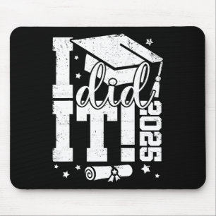 Retro ich tat es Abschluss 2025 Graduate Cl von 20 Mousepad