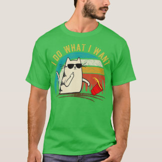 Retro ich tun, was ich gewollt Katze, Cat Daddy Ca T-Shirt