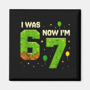 Retro Ich war 6 jetzt bin ich 7 Geburtstagsgeschen Magnet