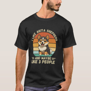Retro ich wie Akita Schäferhund Hund und vielleich T-Shirt