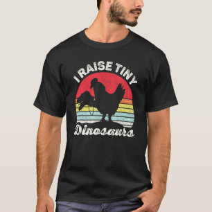 Retro Ich Ziehe Winzige Dinosaurier Hühnerliebhabe T-Shirt