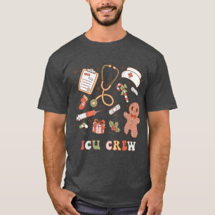 Retro ICU Crew Weihnachtskritik Intensiv-entscheid T-Shirt