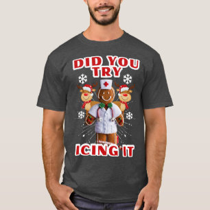 Retro ICU Nurse Weihnachtsgingerbrot Haben Sie ver T-Shirt