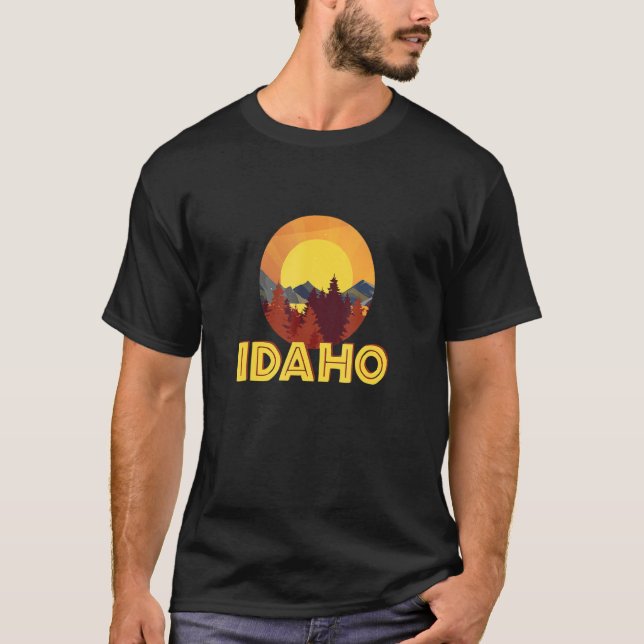 Retro Idaho Camping T-Shirt (Vorderseite)
