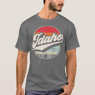 Retro Idaho Home State ID Cool 70s Style Sunset  T-Shirt