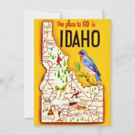 Retro Idaho Karte Ankündigung
