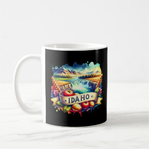 Retro Idaho Map s - Vintage usa map Kaffeetasse