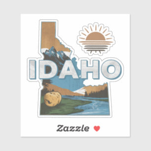 Retro Idaho Staat Car Sticker