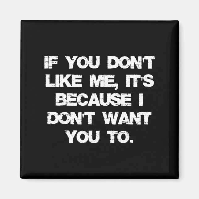 Retro If You Don't Like Me It's Because I Don't Wa Magnet (Vorne)