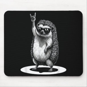 Retro-Igel-Rock-Musik Männer Kinder Frauen Lustige Mousepad