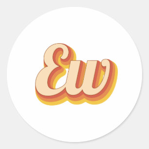 Retro Igitt Runder Aufkleber