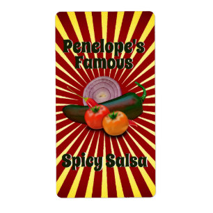 Retro Ihres berühmten Salsa Canning-Aufklebers