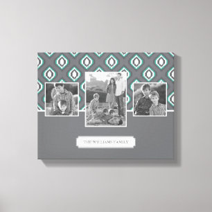 Retro Ikat Tribal Muster   Fotos und Texte aus der Leinwanddruck