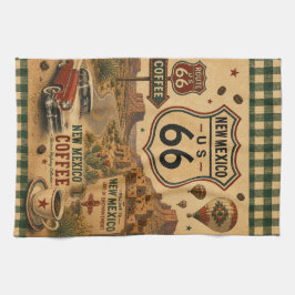 Retro Illinois Highway Coffee Diner Reise Geschirrtuch