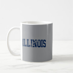 Retro Illinois Vintage Illinois Orange Blau Kaffeetasse