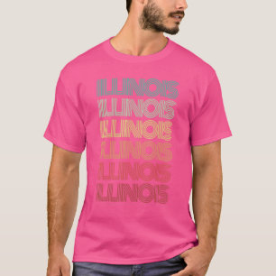Retro Illinois Zuhause Staat Roots Chicago Family T-Shirt