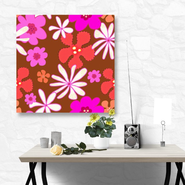 Retro Illustrated Floral Wall Art Poster (Von Creator hochgeladen)