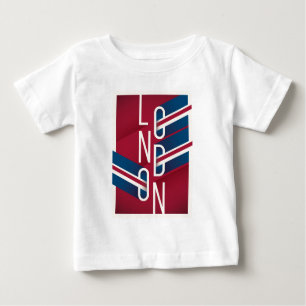 Retro illustrierte Typografie Londons, England Baby T-shirt