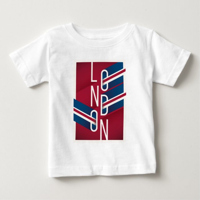 Retro illustrierte Typografie Londons, England | Baby T-shirt (Vorderseite)