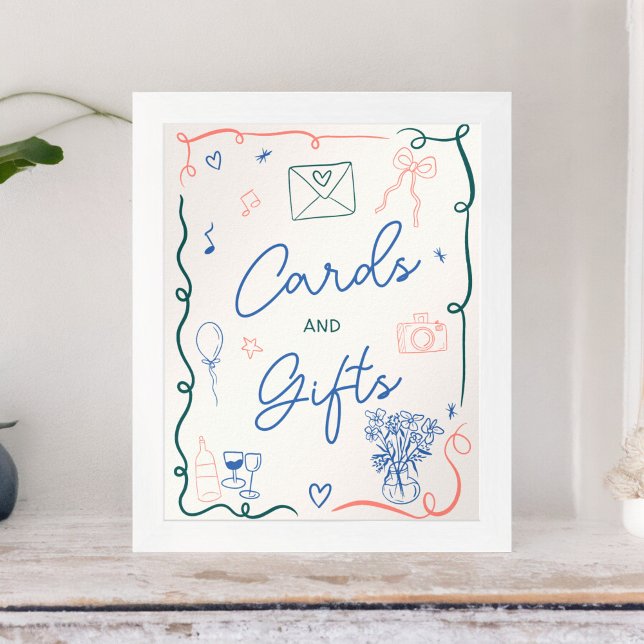 Retro-illustriertes Brautparty mit französischem r Poster (Retro french pink illustrated sign bridal shower)